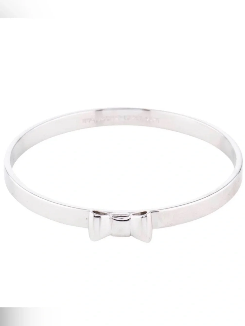 Kate Spade Silver ‘Take a Bow’ Bangle Bracelet EUC